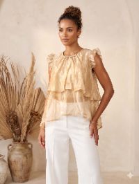 The Gilded Nectar Cascade Blouse The Gilded Nectar Cascade Blouse
